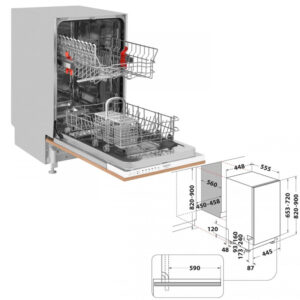 LAVASTOVIGLIE INCASSO SLIM CM 45 10 COP 4 PROG.