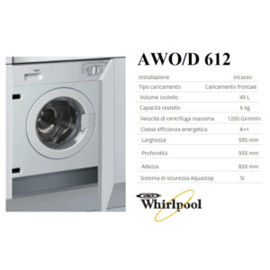 LAVATRICE INCASSO 7KG 1200G