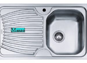 LAVELLO RADAR 86X50 1 VASCA APPOGGIO A SX 3'