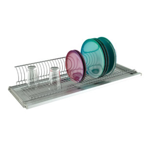SCOLAPIATTI INOX L76CM H14CM P26.5CM GRIGLIA UNICA + VASCHETTA
