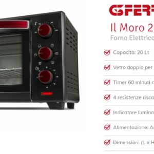 FORNETTO ELETTRICO 20LT. VENTILATO 1380W
