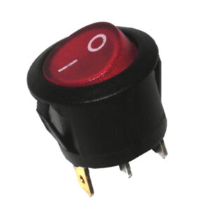 INTERRUTTORE LUMINOSO ROSSO 3 CONTATTI D.19MM 6A