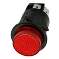 INTERRUTTORE LUMINOSO 4 CONTATTI D.23MM ROSSO