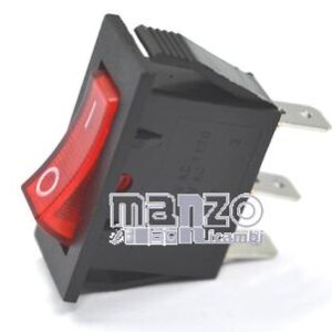 INTERRUTTORE LUMINOSO 27X10 ROSSO
