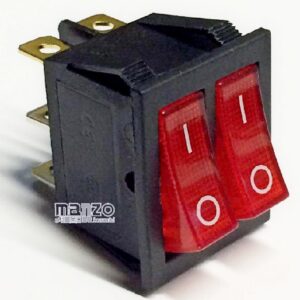 INTERRUTTORE DOPPIO LUMINOSO 28X21