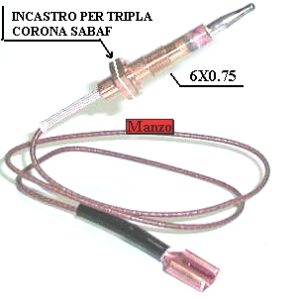 TERMOCOPPIA FILETTATA ATTACCO CON FASTON 52CM