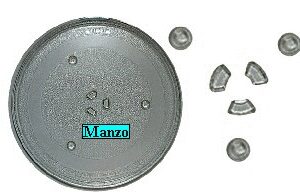PIATTO VETRO MICROONDE D.345MM.