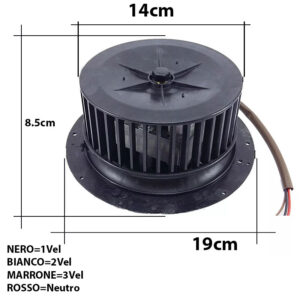 MOTORE CAPPA 3 VEL. D.20CM 135W FILTRO 393680 PERNO 397846