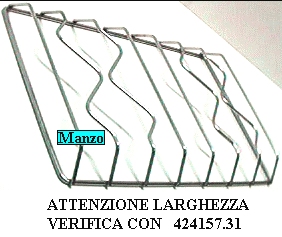 GRIGLIA 2FUOCHI 403X272 LATERALE INOX
