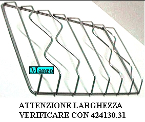GRIGLIA 2 FUOCHI 404X270 INOX