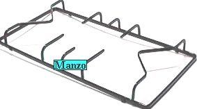 GRIGLIA 2 FUOCHI 404X209 H45 CENTRALE