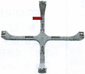 GRIGLIA 1 FUOCO 195X195H.45 GHISA TRIPLA CORONA