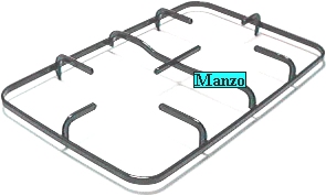 GRIGLIA 2 FUOCHI 395X240