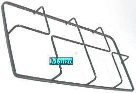 GRIGLIA 2 FUOCHI 460X225 H 40MM.