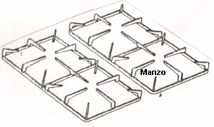 GRIGLIA 2 FUOCHI 449X226 KIT N.2PZ