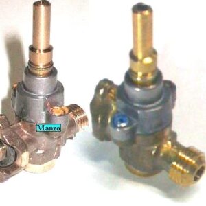 RUBINETTO GAS 2 VIE ATT. D.6MM.