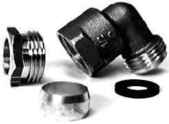 RACCORDO GOMITO 1/2" M/F C/BIC.E DADO