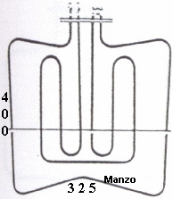 RESISTENZA FORNO DOPPIA 650+1400W