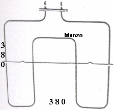 RESISTENZA FORNO INFERIORE 1800W 348X38