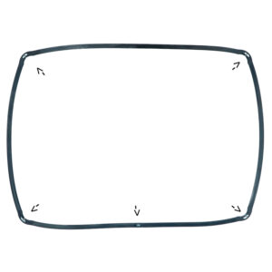 GUARNIZIONE PORTA FORNO 4 GANCI + 1 CENTRALE 330X450