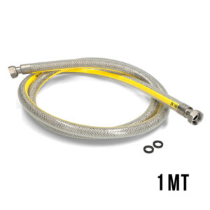 TUBO GAS INOX 100CM RIVESTITO 1/2-1/2