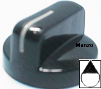MANOPOLA D.7MM. B+M-1 MM. GAS MANOPOLA FRONTALE