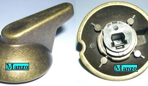 MANOPOLA D. 6MM. D+M+5MM. DORATA