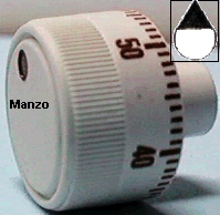 MANOPOLA D.6MM. B+M+15 MM. CONT.60MI