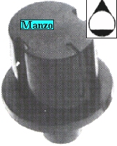 MANOPOLA D.6MM. A +M +20 MM.