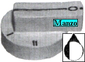 MANOPOLA D.9MM. C -M +8 MM.