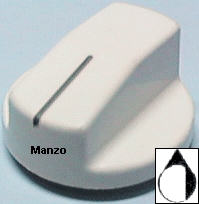 MANOPOLA D.6MM. D+M+5MM. GAS