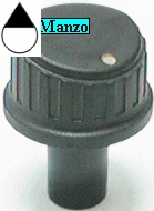 MANOPOLA D.6MM. B+M+18MM. GAS