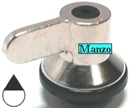 MANOPOLA D.8MM. B-M+6 MM.GAS INOX