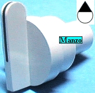 MANOPOLA D.6MM. B+M+31 MM.FORNO