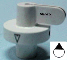 MANOPOLA D.6MM. B+M+13 MM. GAS