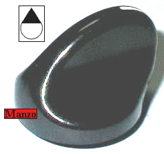 MANOPOLA D.6MM. B+M+5MM. P/C A GOCCIA