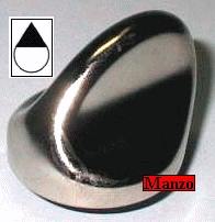 MANOPOLA D.6MM. B+M+5MM. P/C A GOCCIA