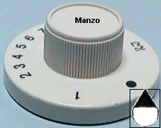 MANOPOLA D.6MM. B+M+1 MM. FORNO/GAS