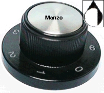 MANOPOLA D.6MM. D+M-4 P/ELETTR.0-6