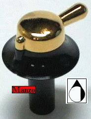 MANOPOLA D.6MM. D+M+39MM. NERO-DORATA