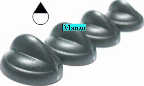MANOPOLA D.6MM. B+M-4 MM. KIT 4PZ PC