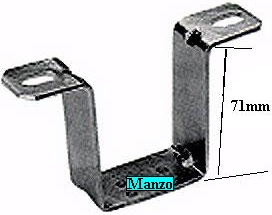 STAFFA ELETTROVENTILATORE 10W H.71MM.