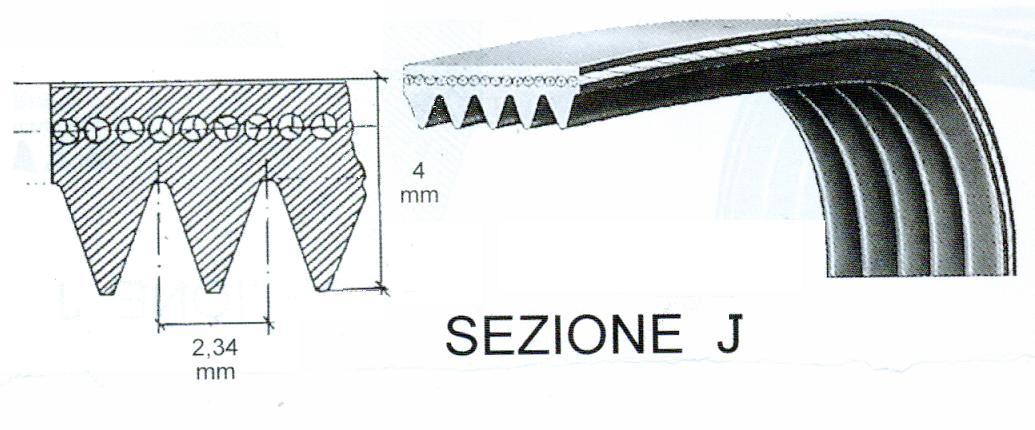 CINGHIA RIGATA EL 1076 J4 SENZA SUPPORTO