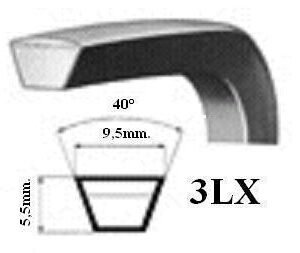 CINGHIA RIGATA 3LX1223TEM TS32
