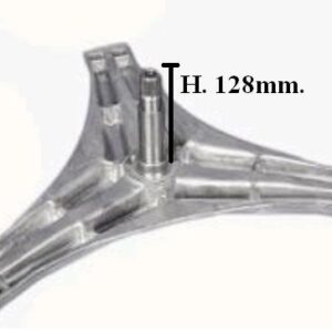 SUPPORTO CESTO ASSE H.128MM.