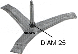 SUPPORTO CESTO ASSE D. 25