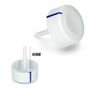 MANOPOLA TIMER ASSE 40MM BIANCA
