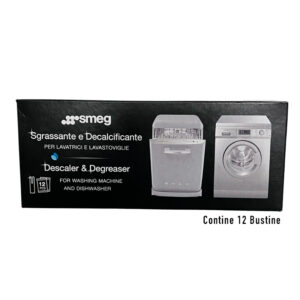DETERGENTE SGRASSANTE LAVATRICE E LAVASTOVIGLIE SMEG 12 BUSTINE